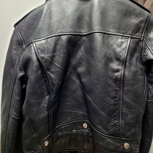 SAINT LAURENT LEATHER MOTORCYCLE JACKET SIZE 0